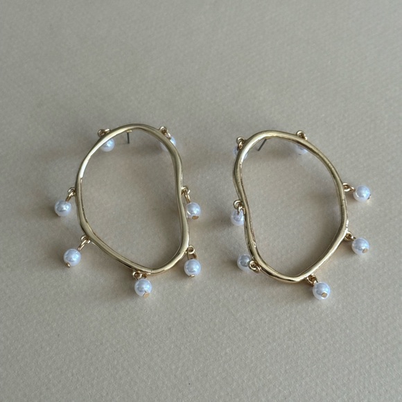 Pearl Drop Earrings N1939 - Picture 3 of 5